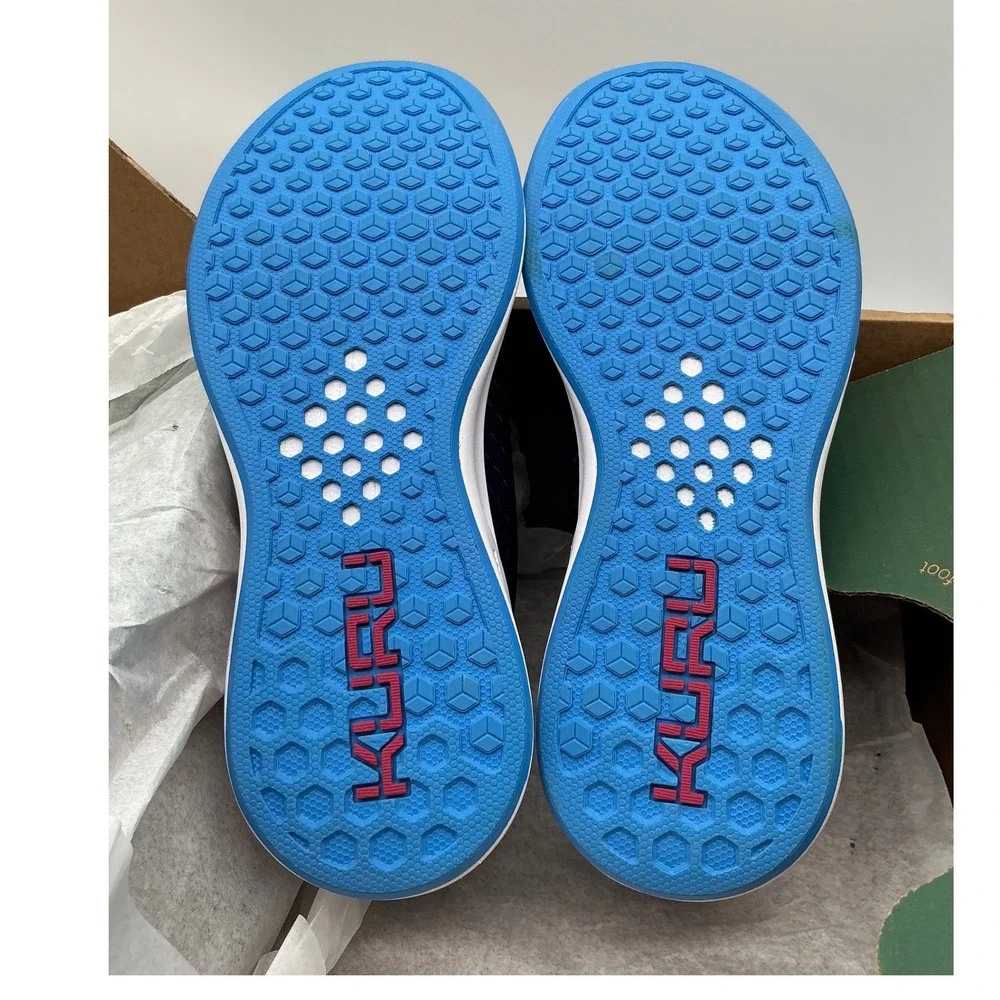 Kuru Atom Navy Blue Knit Slip On‎ Walking Sneakers Womens 9 Medium Support Shoes